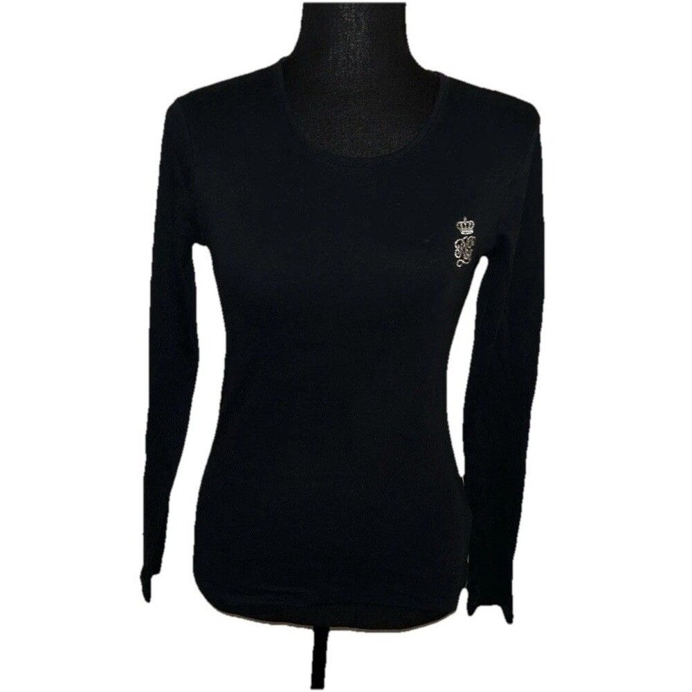 Ralph Lauren Small Petite Black Long Sleeve Shirt